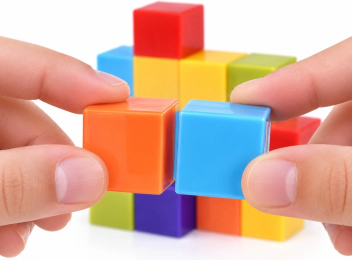 Magnetic connection for fast 3D building
