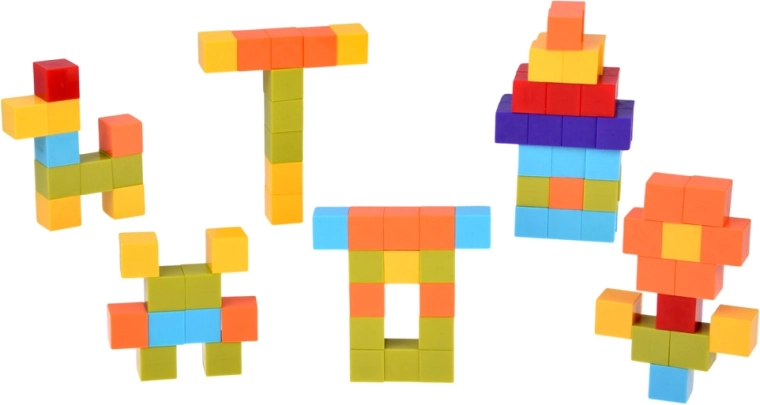 96 pieces and a picture guide for lots of ideas