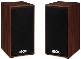 Puidust 2.0 stereo kõlarid iBOX SP1, pruunid
