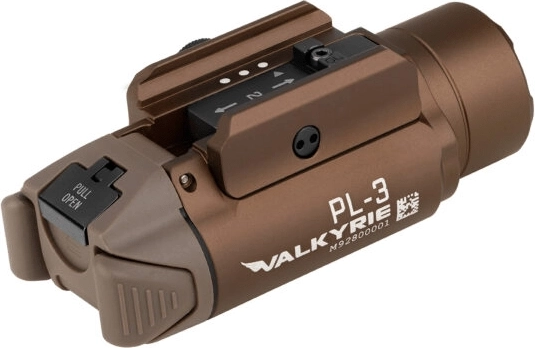 Taktikaline relvavalgusti Olight PL-3R Valkyrie Desert Tan, laetav 900 mAh