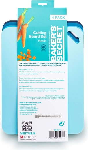 Baker's Secret 4 lõikelaua komplekt, 38 × 29 cm