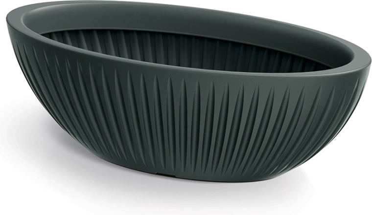 Lillepott Latia Oval 58 cm antratsiit