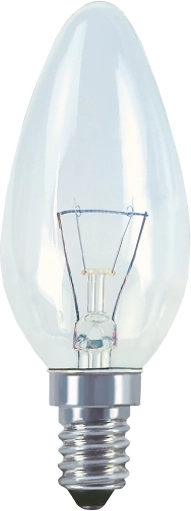 Küünlakujuline hõõglamp 240 V 40 W E14 läbipaistev TES-LAMP