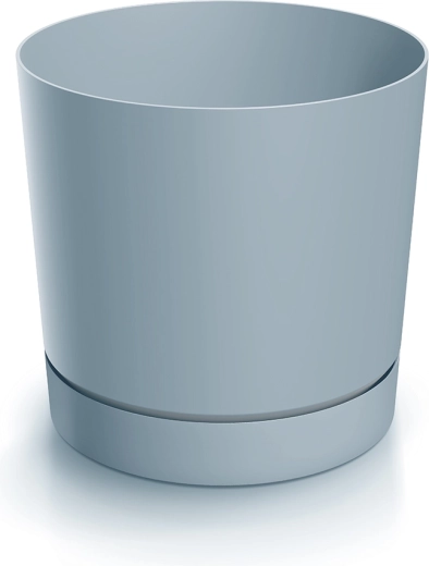 Lillepott alusega TUBO P 47 cm helehall