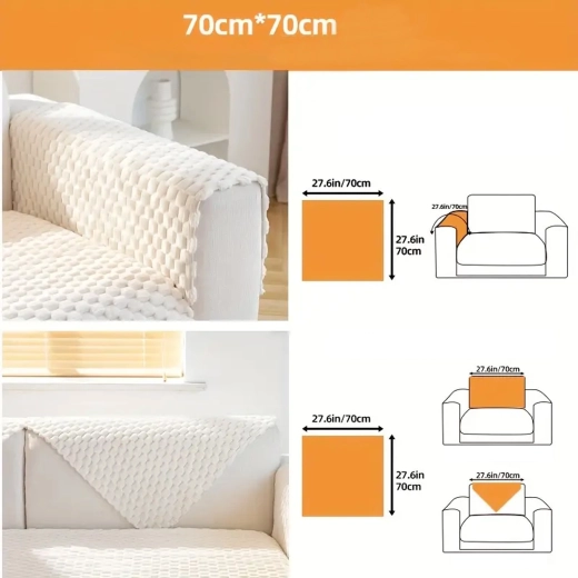 Non-slip elastic throw for sofa and armchair 70 × 70 cm