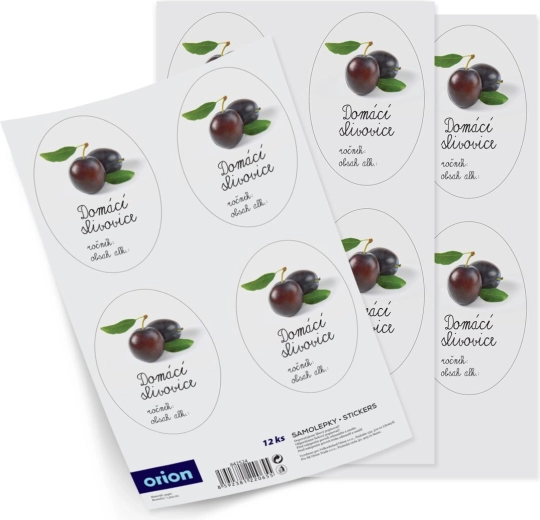 Kleebised koduse slivovitsi pudelitele (12 tk)