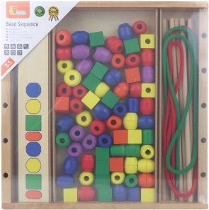 Puidust hariv mäng VIGA Loogilised helmed, 104 osa Montessori