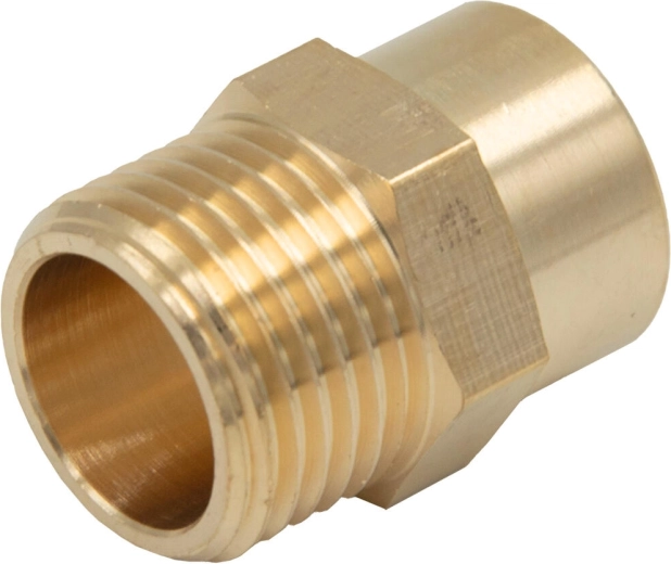 Reduktsioon väliskeermega 1/2" × sisekeermega 3/8" ventilatsioonitehnika jaoks