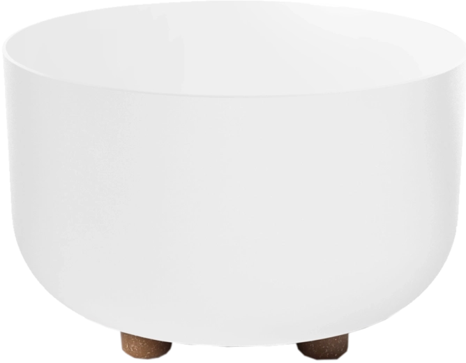 Lillekauss SOFIA 27 cm valge matt jalgadega