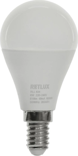 RET LUX LED-minigloobiga E14 6 W päevavalge