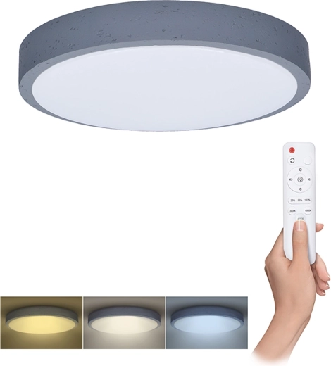 Solight LED lae-/seinavalgusti Grey kaugjuhtimispuldiga 48 W 38 cm hämardatav