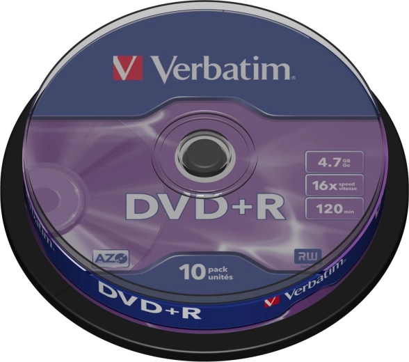 Verbatim DVD+R Matt Silver 4,7 GB 16x – 10 tk