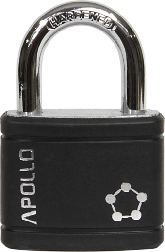 Ripp-lukk APOLLO 40 mm, must, 3 võtit