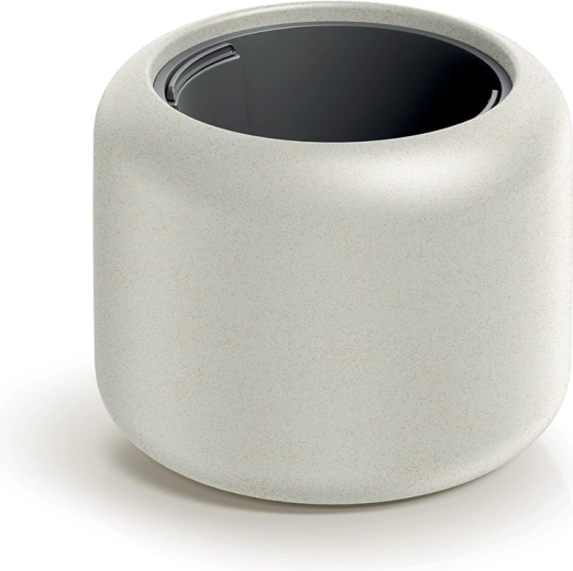 Sand-colored ULPHO planter 40 cm with matte finish