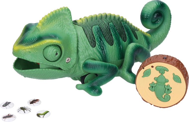 Kaugjuhtimisega kameeleon valgusefektidega, 28 cm