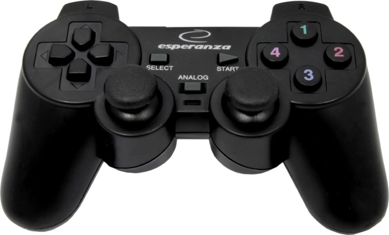Juhtmega gamepad ESPERANZA arvutile – must