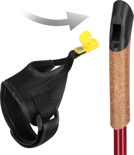 Ergonomic cork grips with quick-release straps