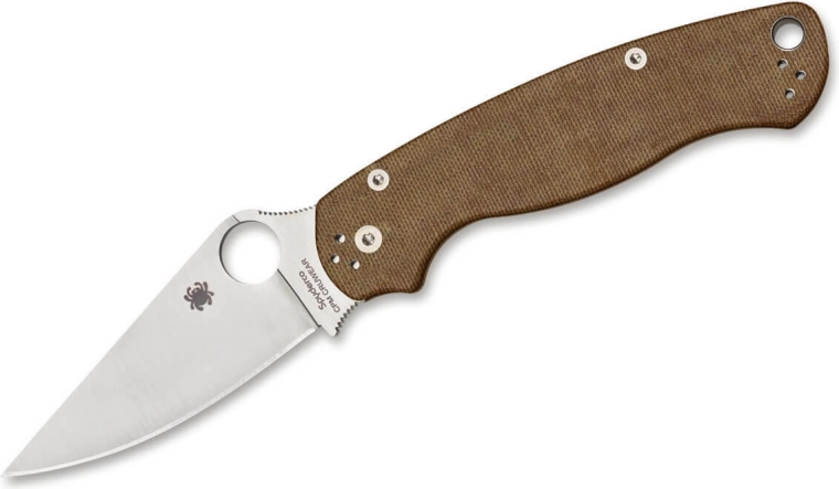 Spyderco Para Military 2 pocket knife with brown micarta 8.8 cm