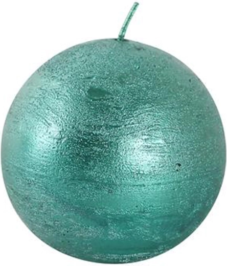 Rustikaalne ümmargune küünal 8 cm – roheline Provence