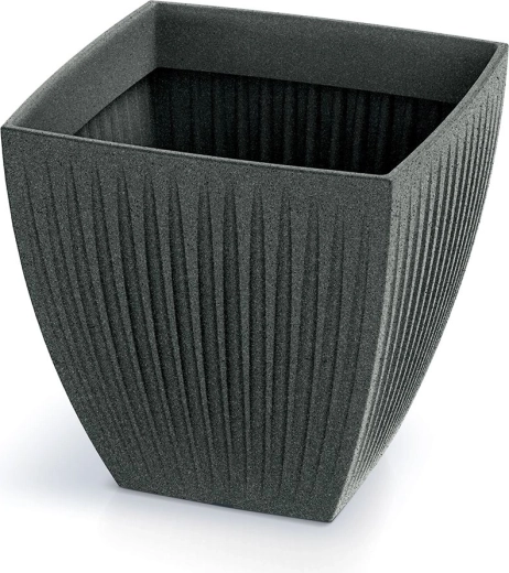 Lillepott Latia Square Midl 30 × 30 × 30 cm must graniit