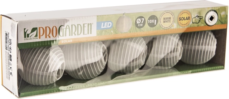 Päikesetoitel LED-laternide valguskett valge 10 tk 4 m
