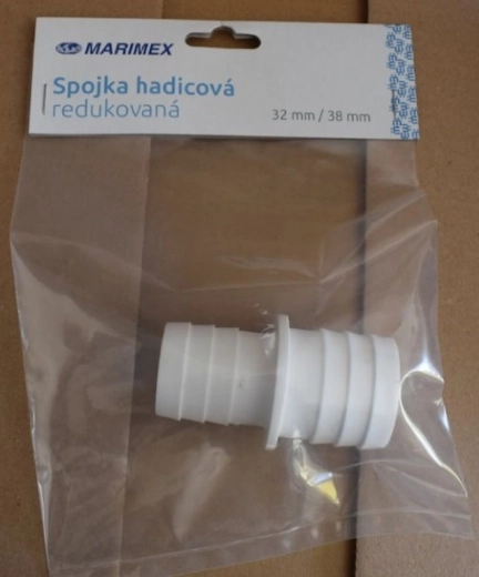 Redutseeritud voolikuliitmik 32/38 mm, valge