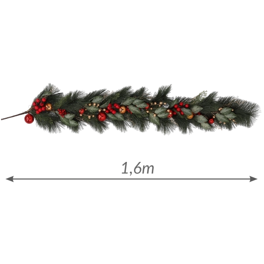 Jõulugirland punakas-kuldne 160 cm – 1 tk