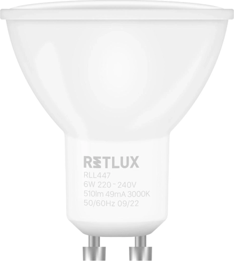 Retluxi hämardatav LED-pirn GU10 6 W soe valge