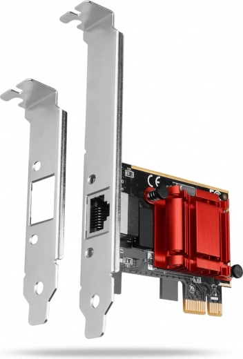 PCIe Gigabit Ethernet võrgukaart Intel I210AT kiibiga, RJ-45, madal profiil