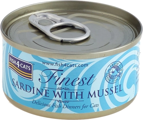 Kass kassidele: sardiin rannakarpidega 70 g – FISH4CATS