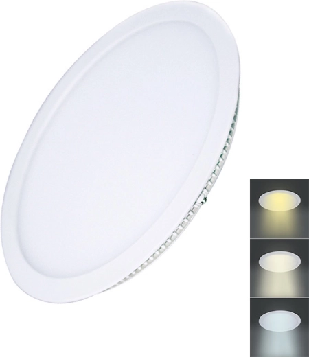 Solight LED-i mini süvistatav CCT-paneel, ümmargune, 18 W