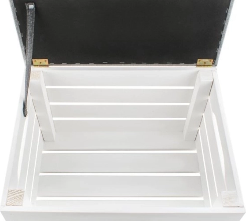 Storage space under the lift-up lid
