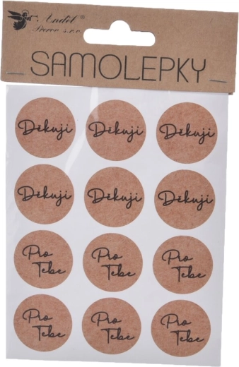 Kleepsud „Aitäh / sulle“ – ümmargused etiketid 3 cm, 12 tk