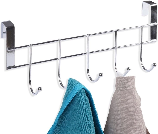 ORION Over-the-Door Towel Rack, Chrome, 5 Hooks