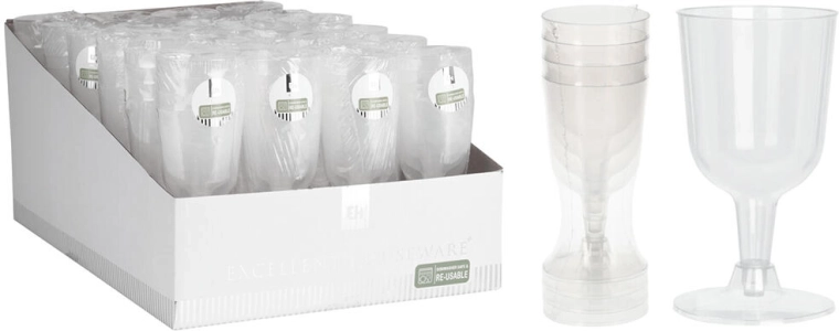 Plastist veiniklaasid 160 ml – komplekt 4 tk