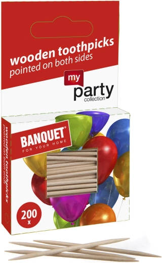 My Party puidust kahepoolselt teritatud tikud 200 tk