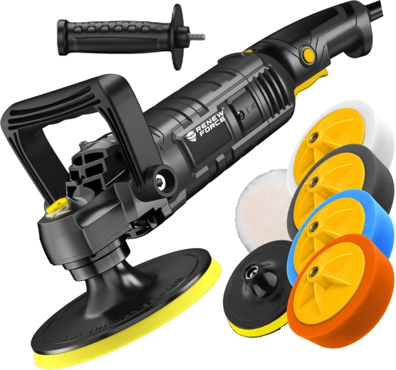 Auto pöördlihvija Renew Force 2600 W 150 mm koos Soft Start funktsiooniga – 1 tk