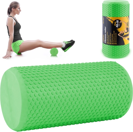 EVA Foam Massage Roller 30 × 15 cm Green Neo-Sport