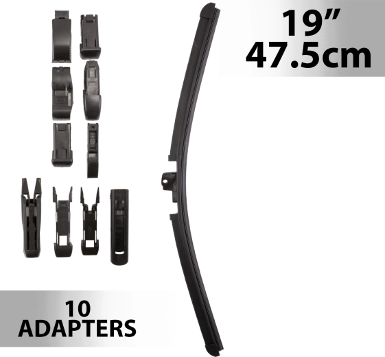 Carguardi klaasipuhasti 19 tolli / 47,5 cm koos 10 adapteriga