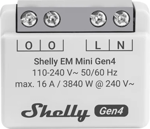 Energiatarbimise mõõtja Shelly EM Mini Gen4 Wi‑Fi ja Matteriga