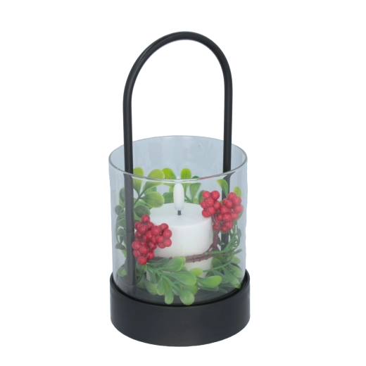 Elegant lantern with glass cover