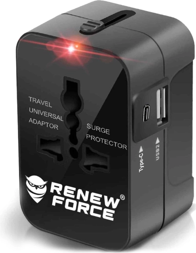 Universaalne reisipistikadapter (US/UK/EU/AU) USB-laadimisega