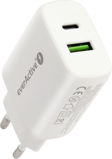 USB/USB-C laadija 25W valge