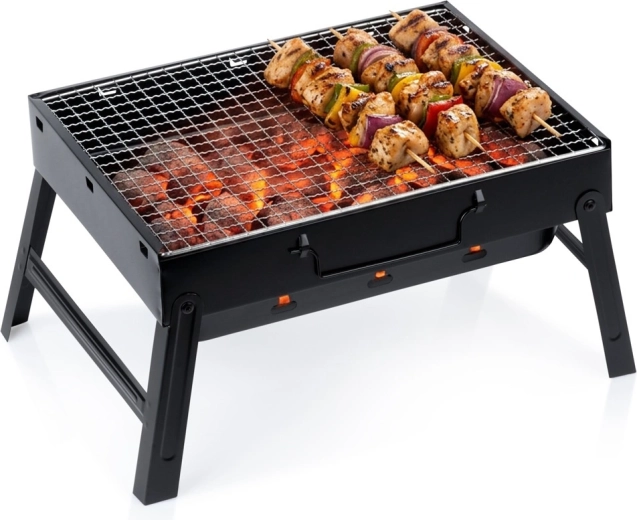 Vilde kokkupandav kaasaskantav söegrill kohvri kujul 40 × 27,5 × 20 cm