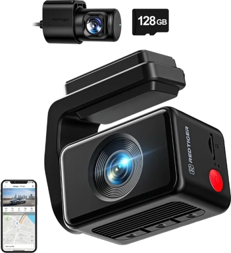 REDTIGER F4 Pro Wi-Fi 4K + 1080p pardakaamera koos 128 GB kaardiga