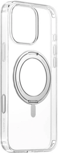 Magnetiline läbipaistev ümbris koos jalatoega BASEUS SkyRing 360° iPhone 16 Pro jaoks
