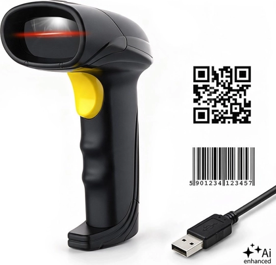 Qolteci 1D- ja 2D-vöötkoodilugeja USB-ga