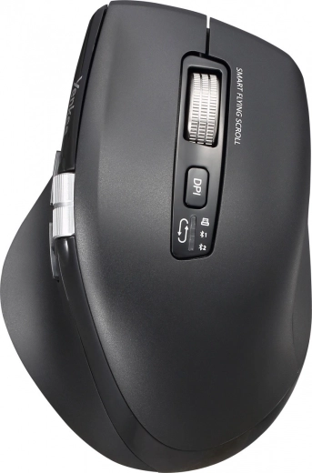 Ergonoomiline juhtmeta hiir laetava akuga ja topeltühendusega 2× Bluetooth + USB 2,4 GHz SPIN