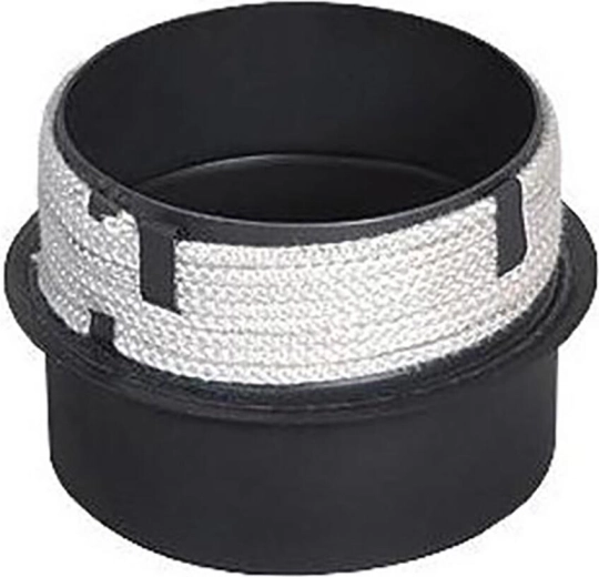 Korsteniga üleminek 180/180 mm tihendusnööriga, pikkus 160 mm, paksus 1,5 mm, must