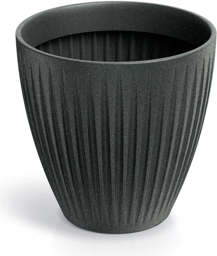Lillepott Latia Round Midl 60 cm – must graniit